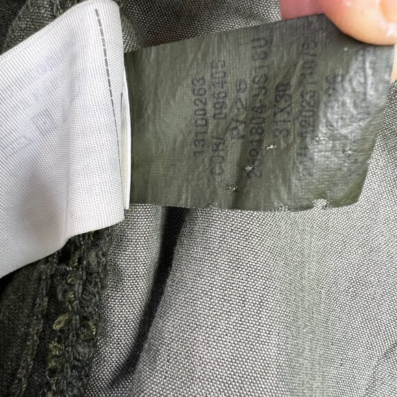 Abercrombie & Fitch Mens Carpenter Pants Olive Authentic Rigid Denim Loose 31x30 - Picture 6 of 13